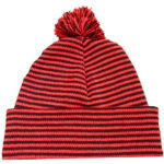 Knitted stripe alpine beanies
