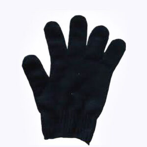 PLAIN BLACK KNITTED GLOVES