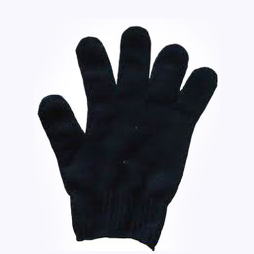 PLAIN BLACK KNITTED GLOVES
