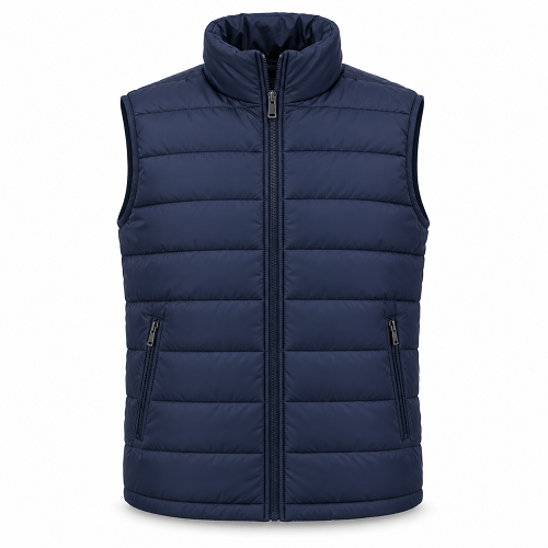 Navy Quilted Sleeveless Bodywarmer Vest